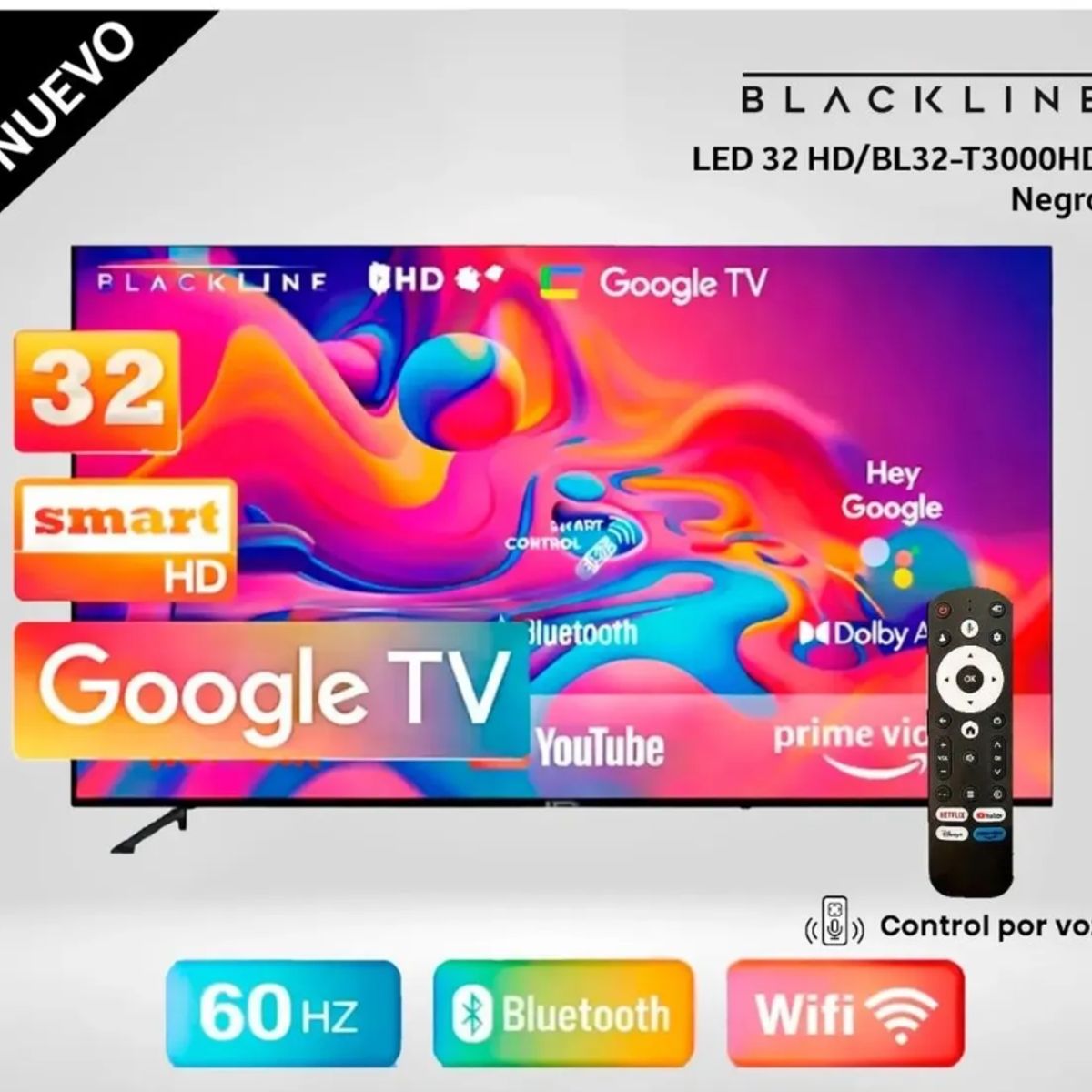 BLACKLINE - Televisor BLACKLINE LED 32 HD Smart TV BL32-T3000HD