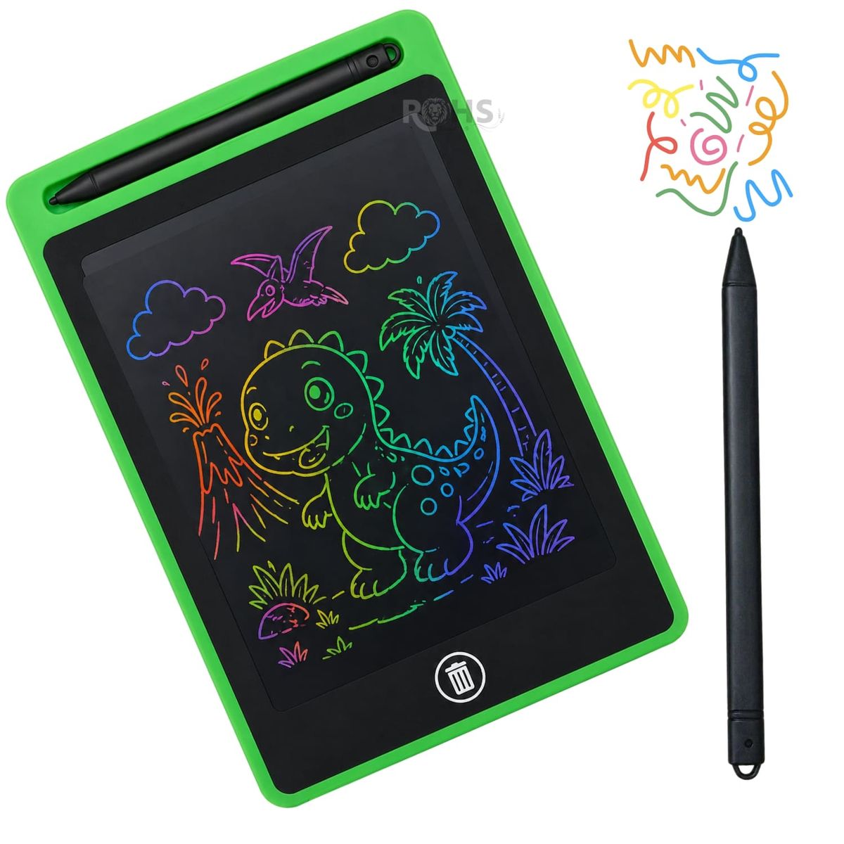 OEM - Tablet LCD Verde 8.5 Para Dibujar Niños Pizarra Digital Reutilizable Con Lápiz Escritura Sin Papel