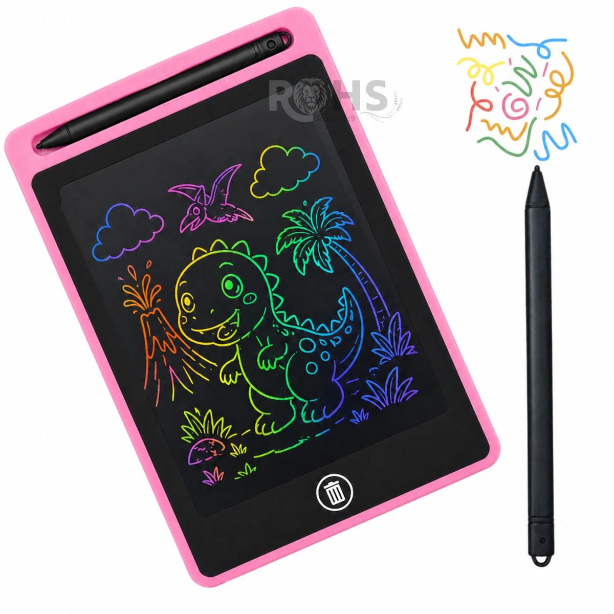 OEM - Tablet LCD Rosado de 8.5 Para Dibujar, Pizarra Digital Reutilizable Con Lápiz