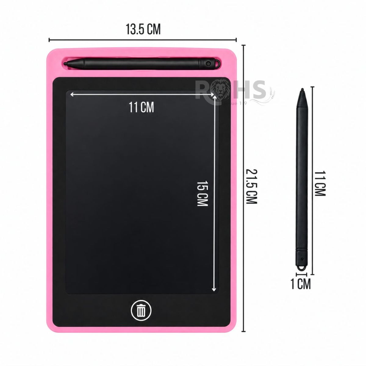 OEM - Tablet LCD Rosado de 8.5 Para Dibujar, Pizarra Digital Reutilizable Con Lápiz