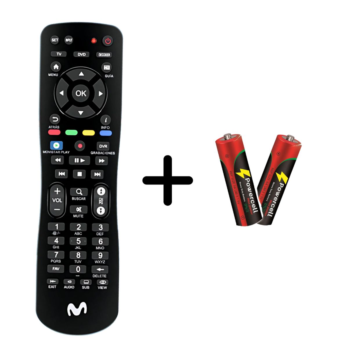 GENERICO - Control Remoto Movistar Decodificador  +  PILAS Gratis