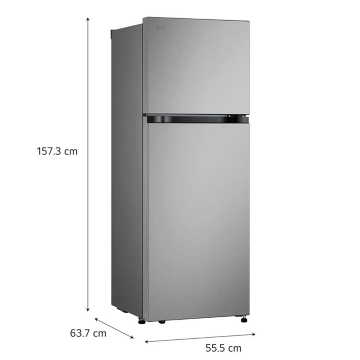 LG - Refrigeradora Lg Vt24bpy Top Freezer 241 litros No Frost Plata