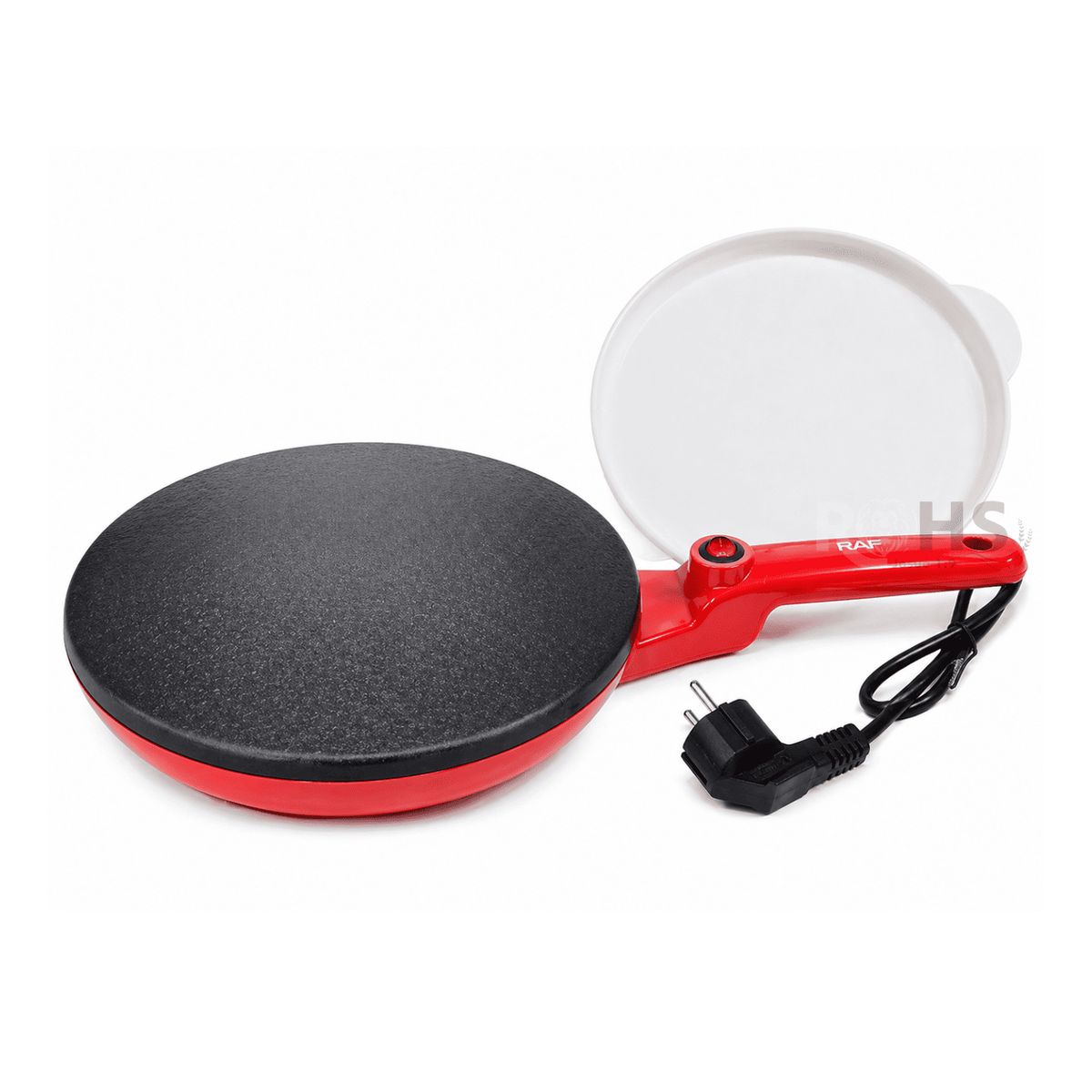 OEM - Crepera Eléctrica RAF 800W Antiadherente 24cm Para Crepes Panqueques Con Control De Temperatura