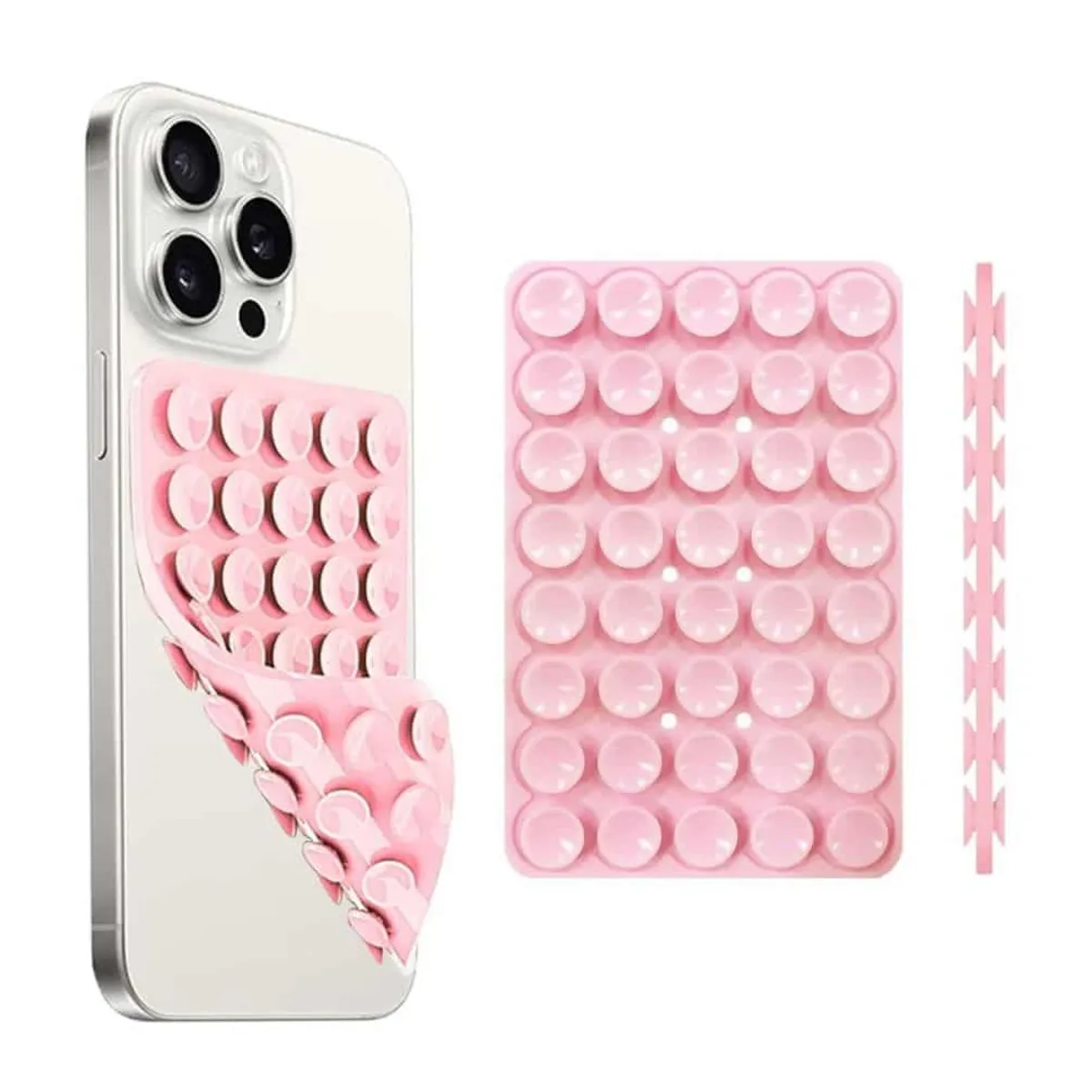 GENERICO - CHUPON VENTOSA ADHESIVO CELULAR - ROSA