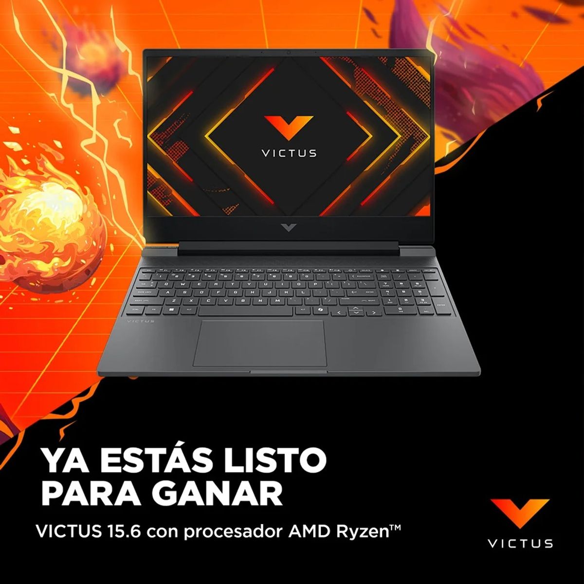 HP - Laptop HP Victus 15-FB3018LA AMD Ryzen 7 7445H 8GB RAM 512GB SSD RTX 3050-6GB 15.6" FHD - 144Hz