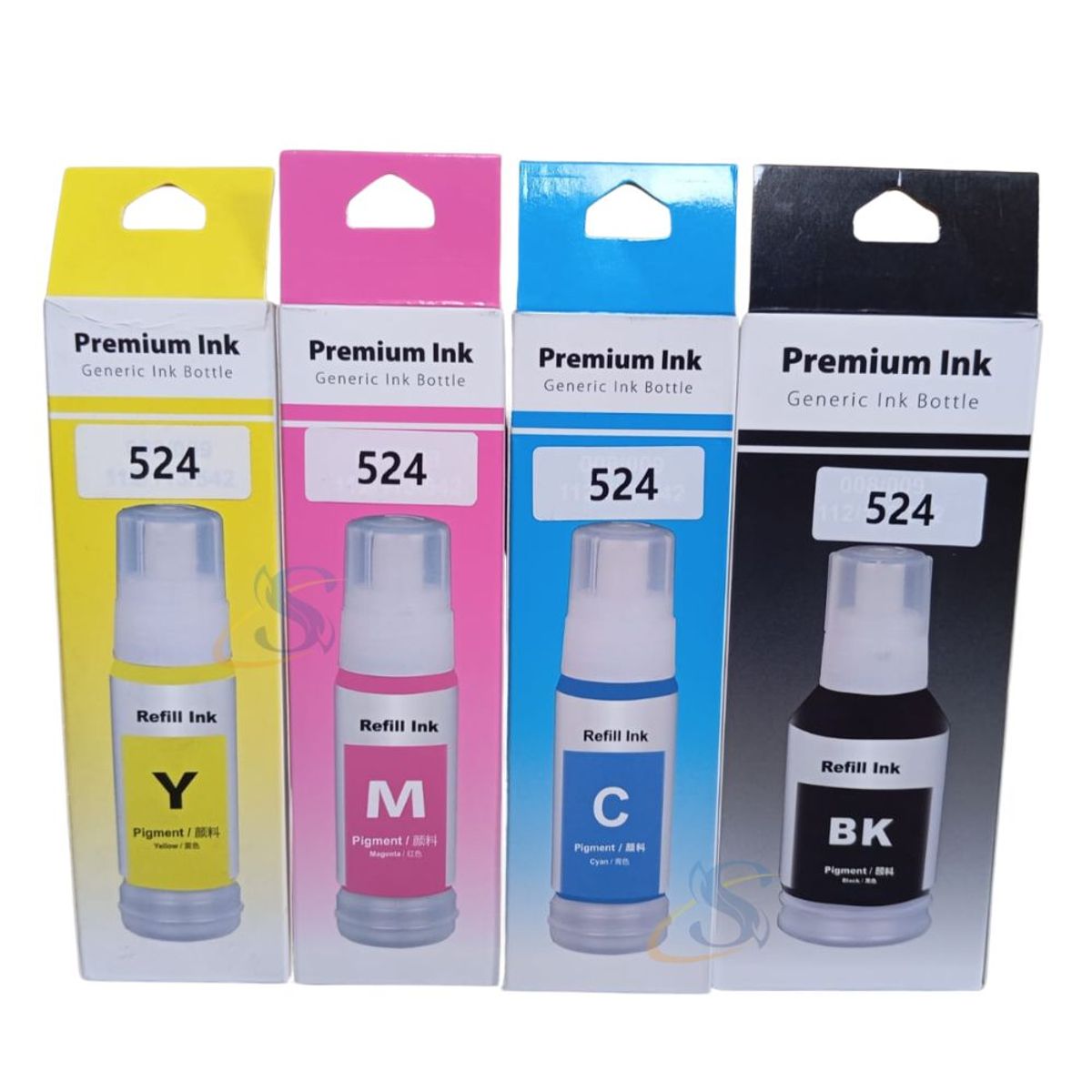 GENERICO - PACK TINTA COMPATIBLE T524 PARA EPSON 4 COLORES 524