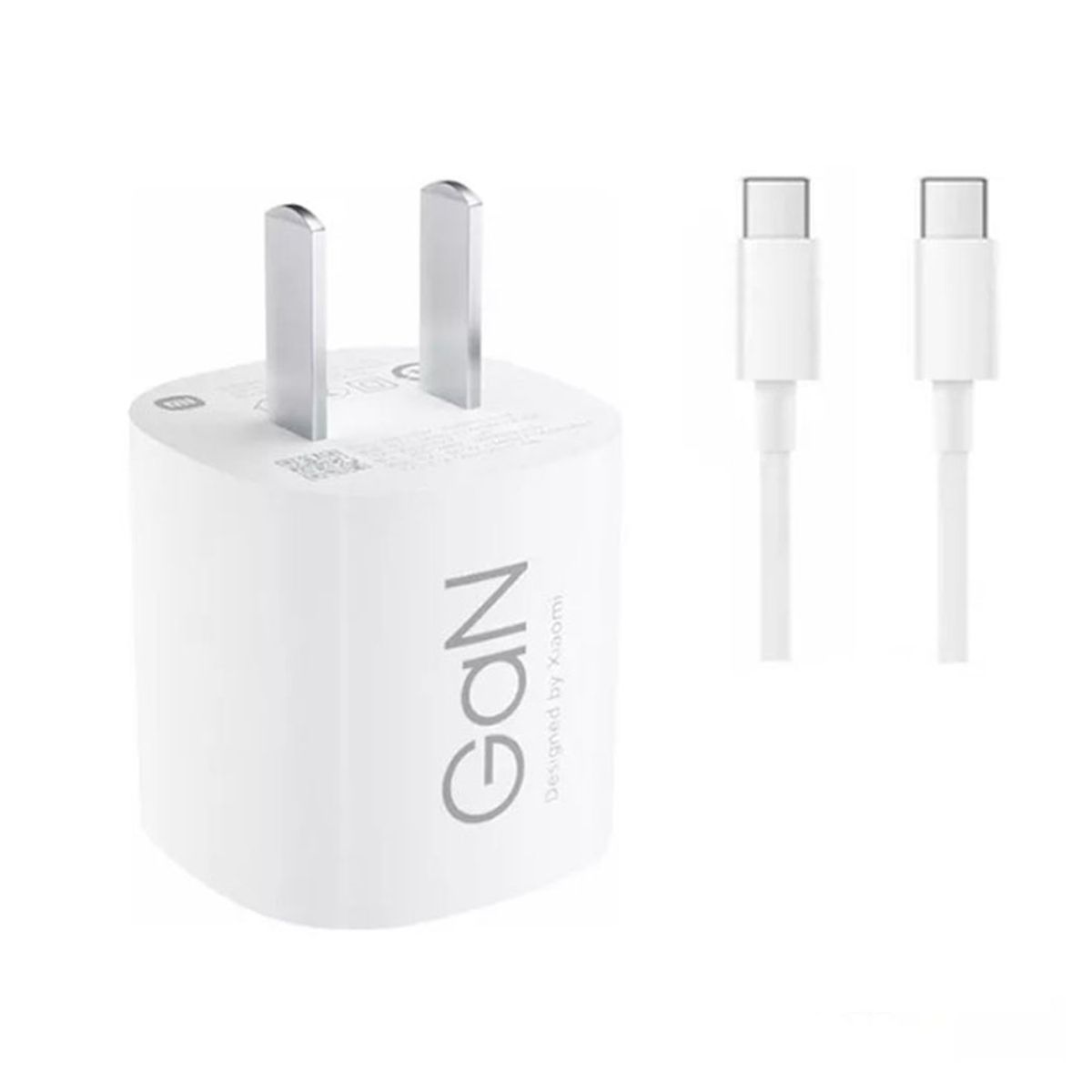 XIAOMI - Cargador XIAOMI 45W GAN Pudding Charger Set USB-C Blanco