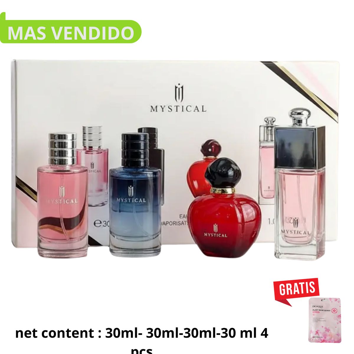 GENERICO - Set 4 Mini Perfumes Dulces Elegantes Mujer