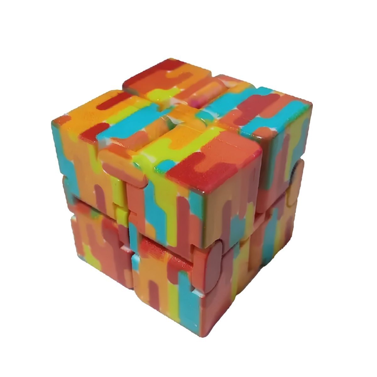GENERICO - Juguete Sensorial Cubo Infinito Arcoiris Naranja