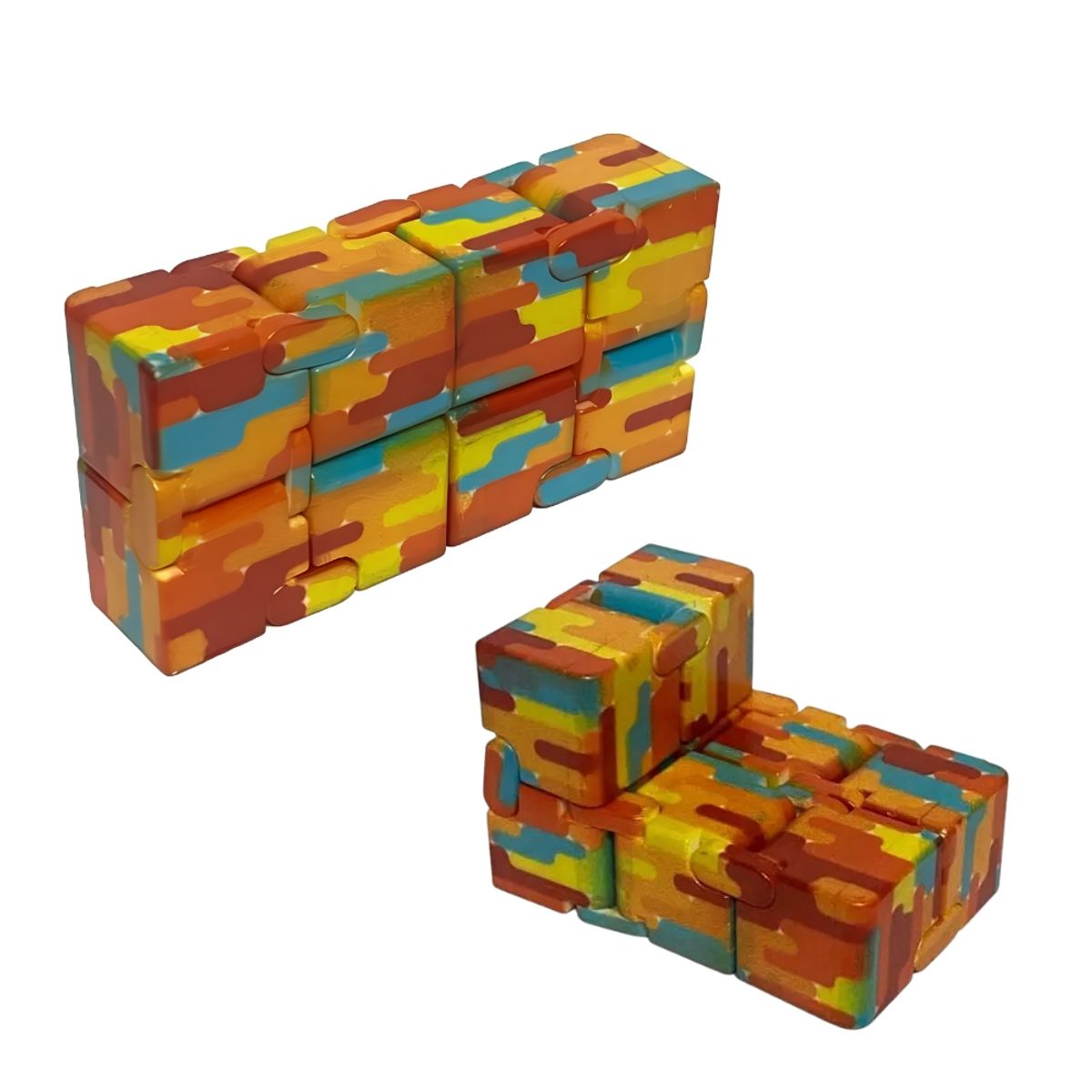 GENERICO - Juguete Sensorial Cubo Infinito Arcoiris Naranja