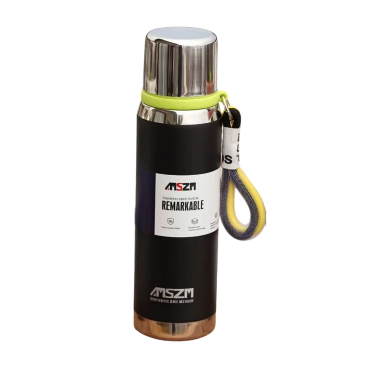 GENERICO - Botella Termo de 700 ml  Acero Inoxidable 316 con tapa - Negro