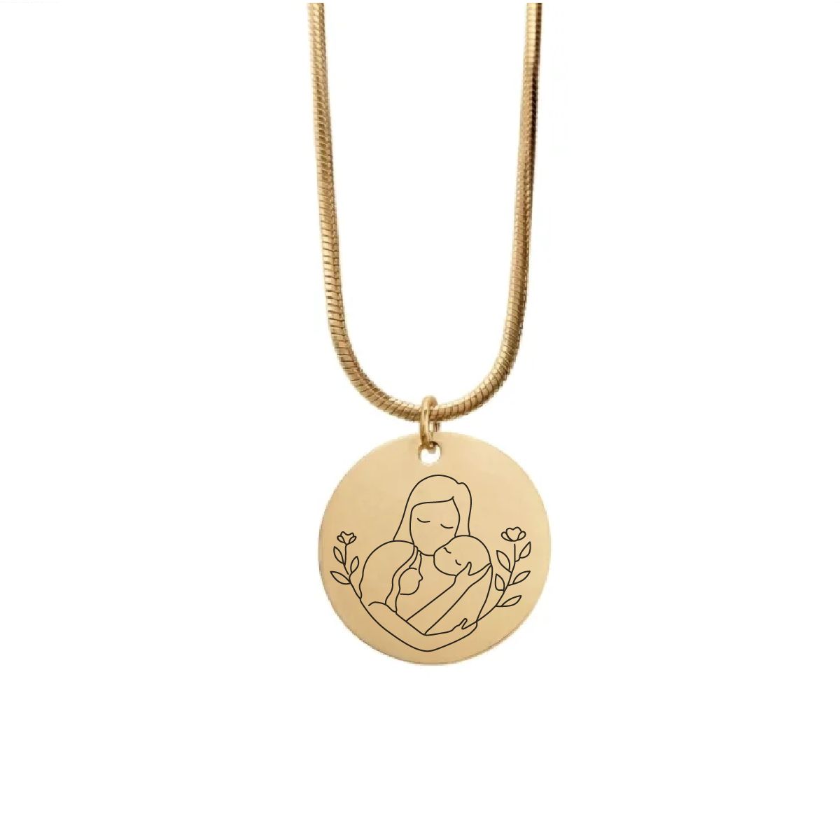 GENERICO - Collar Mamá Enchapado en Oro 18K  Regalo Día de la Madre Waterproof