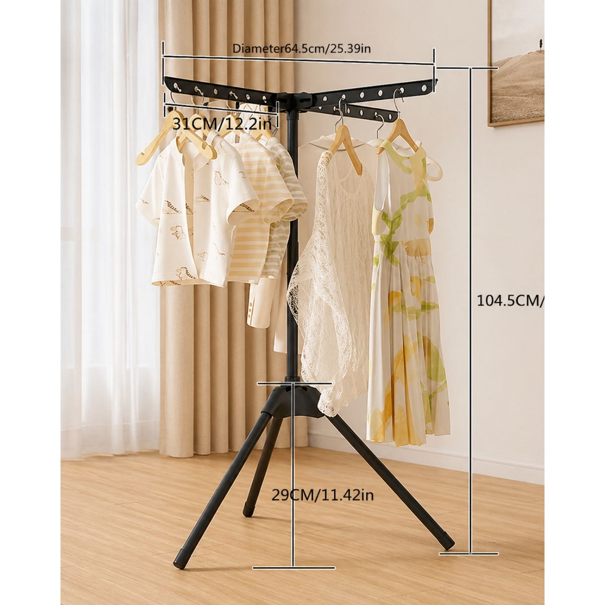 Tendedero de Ropa Plegable Vertical Blanco, marca GENERICO - Foto Principal