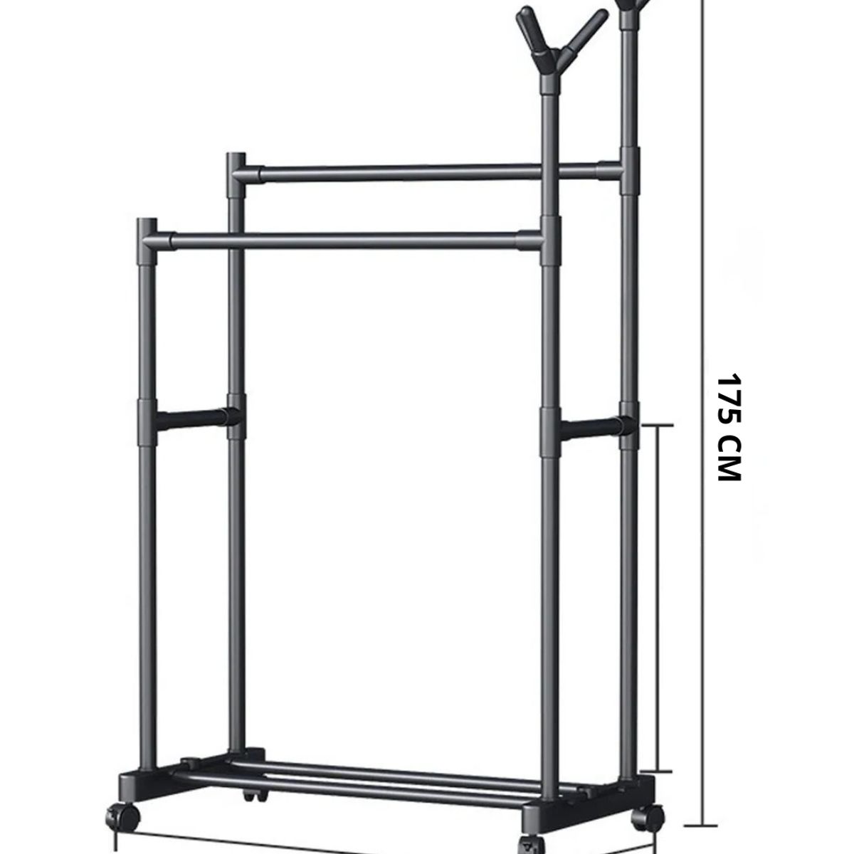 GENERICO - Perchero Colgador Organizador Estante Ropa Negro
