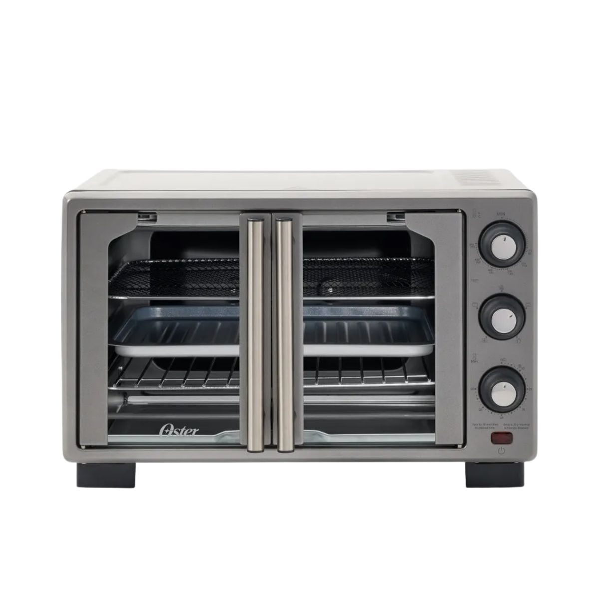 OSTER - Horno Eléctrico con freidora de Aire 25L Puerta Francesa TSSTTV25FDMAFNS