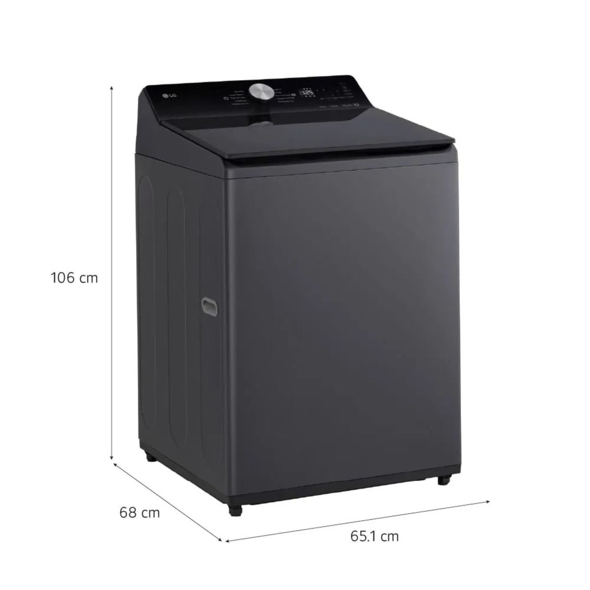 LG - Lavadora LG WT22EGTX 22Kg con Inteligencia Artificial Carga Superior Negro