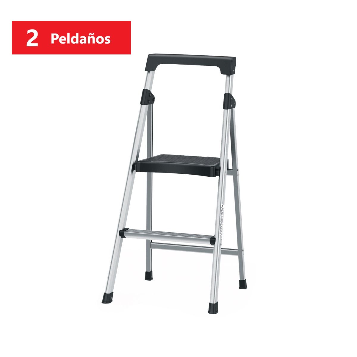 TRUPER - Escalera Tubular Plegable 2 Peldaños Soporta 150 kg TRUPER