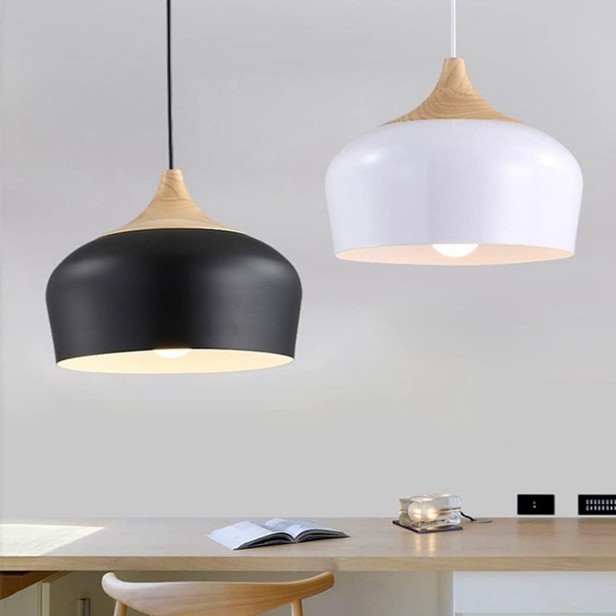 CEMLIGHTING - LAMPARA COLGANTE MALAGA NEGRO E27