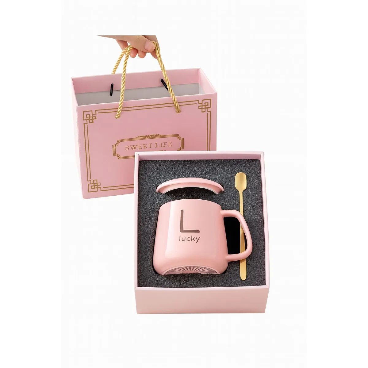 OEM - Taza Mug + Calentador Electrico de Bebidas - Rosado