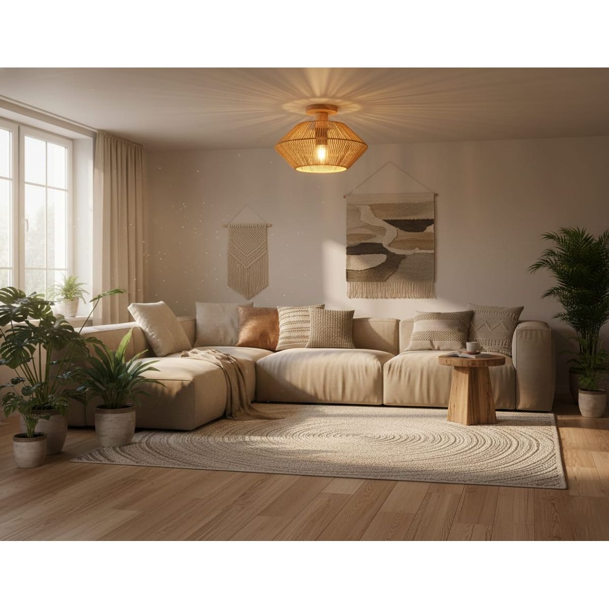 CEMLIGHTING - LAMPARA COLGANTE RUSTICA GALIA E27