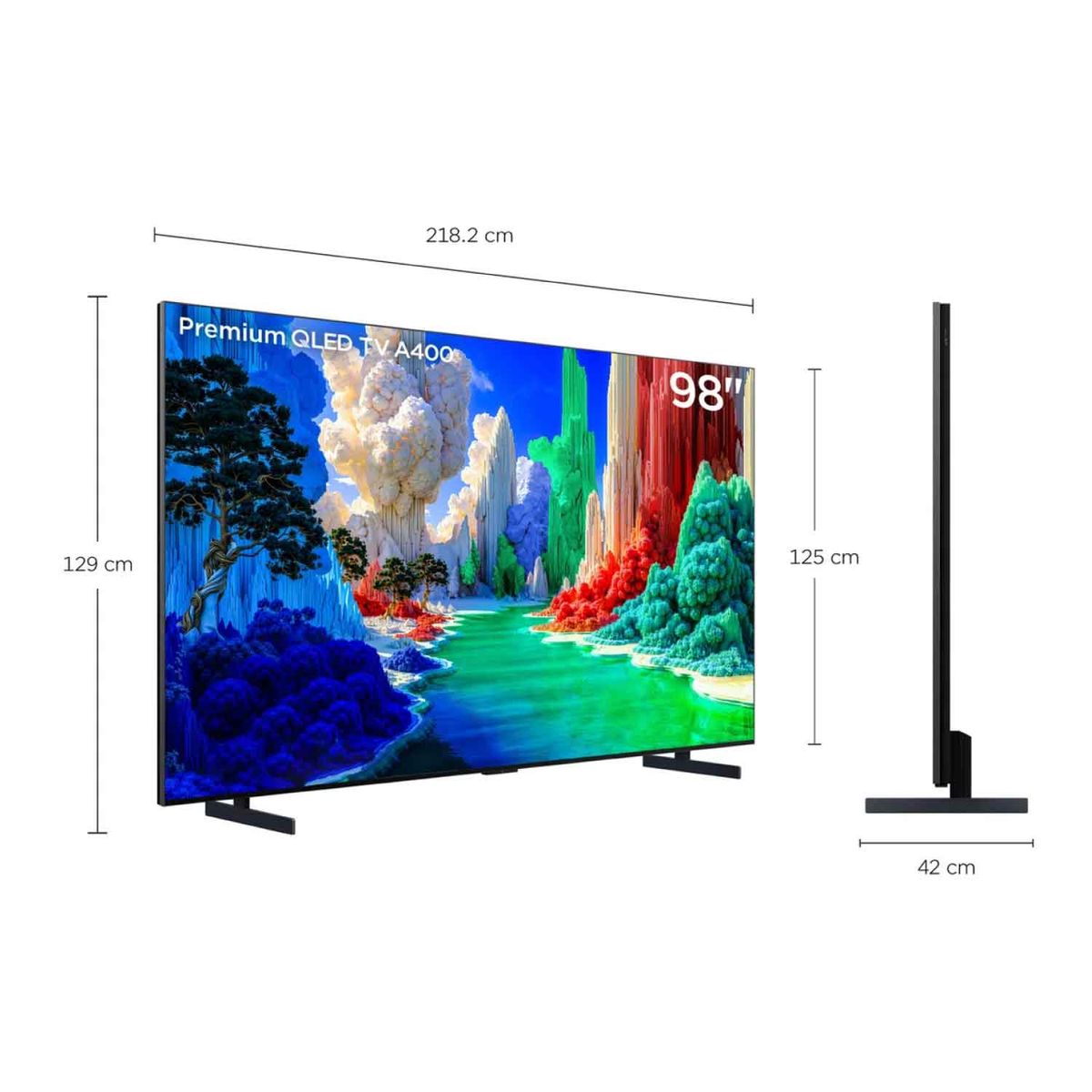 TCL - Televisor TCL 98" Qled Premium 98A400 4k Ultra HD Google TV - 144 Hz