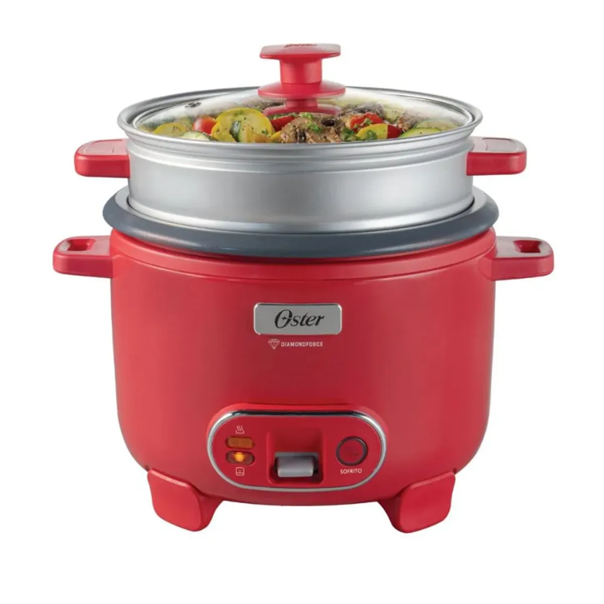 OSTER - Oster Arrocera Multifuncional Oster CKSTRC10DFPNK-053 10 Tazas Rojo Cereza