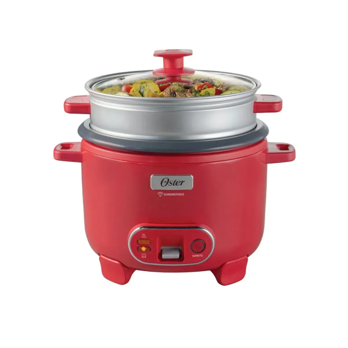 OSTER - Oster Arrocera Multifuncional Oster CKSTRC10DFPNK-053 10 Tazas Rojo Cereza
