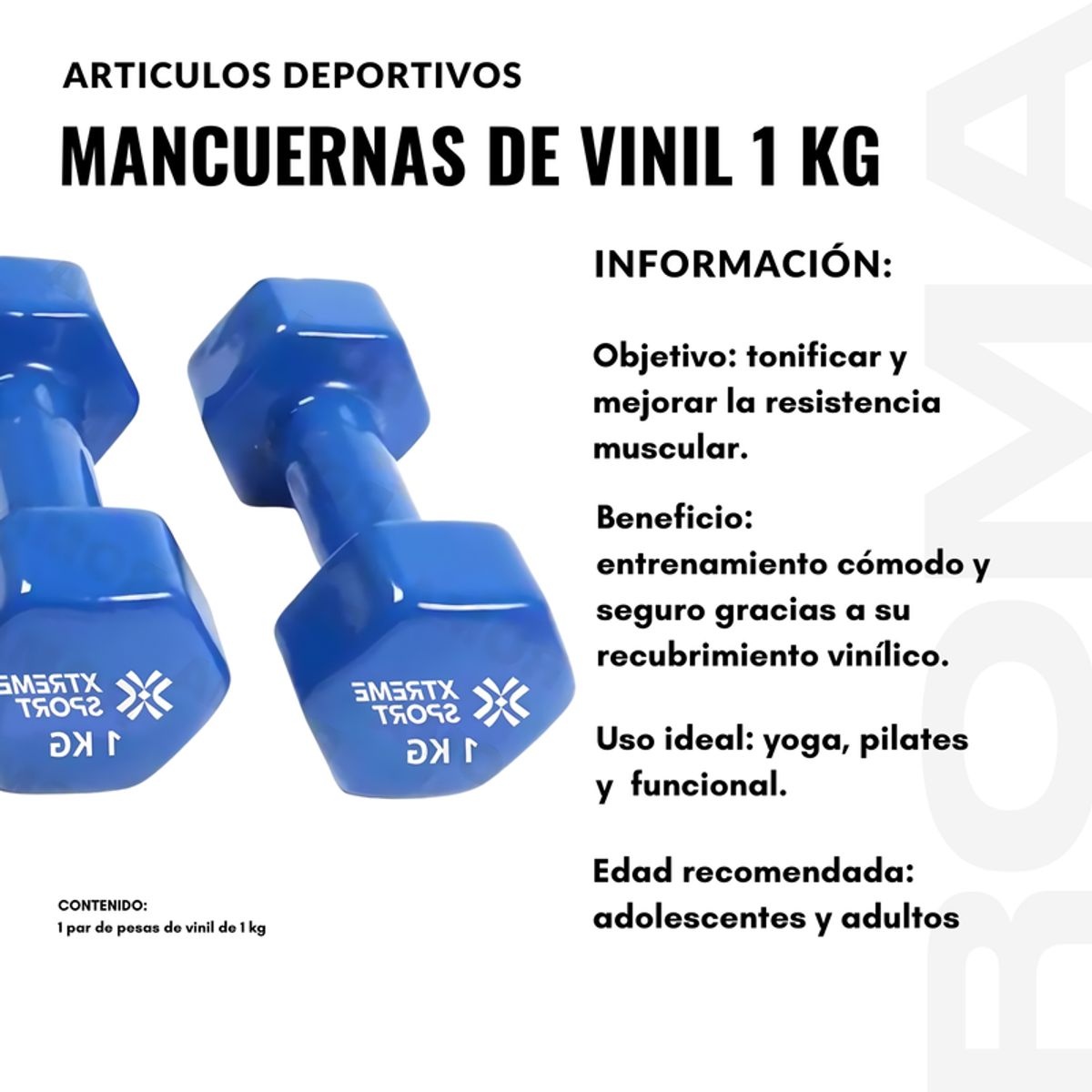GENERICO - MANCUERNAS DE VINIL 1 KG