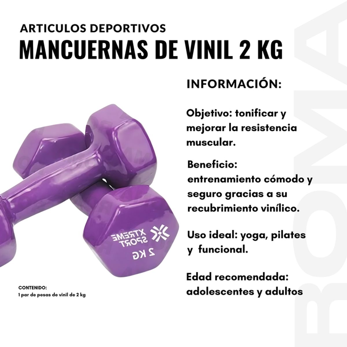 GENERICO - MANCUERNAS DE VINIL 2 KG