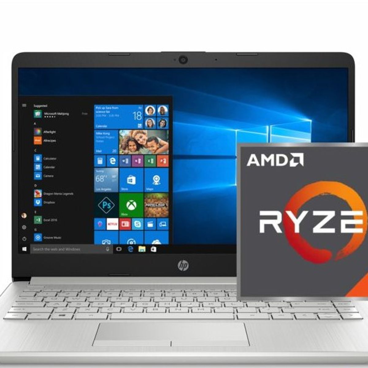 HP - LAPTOP HP 14-DK1025WM AMD RYZEN 3 3250U 2.6GHZ 4GB DDR4, 120GB SSD + 1TB 14" HD (1366X768) VIDEO RADEON VEGA W. 10 COLOR SILVER