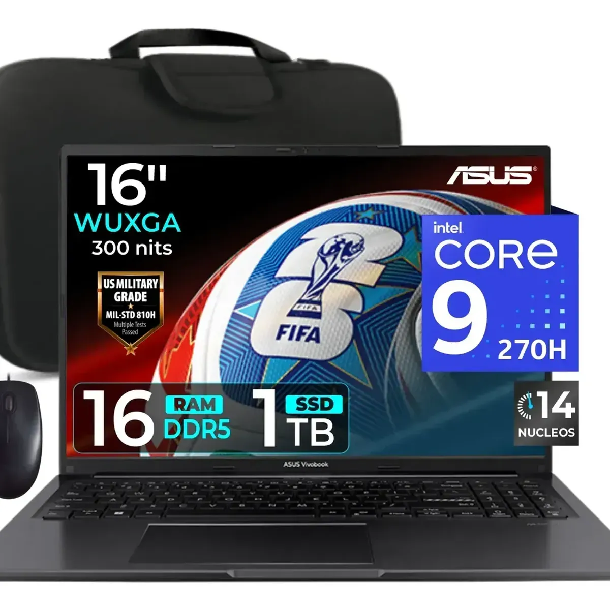 ASUS - Laptop Asus Vivobook 16X Intel Core 9-270H Intel Graphics 16gb Ram 1tb Ssd 16″ WUXGA.