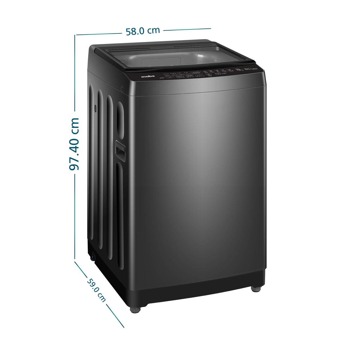 Mabe - Lavadora Automática 13 Kg Diamond Gray Mabe LMAP3120WDGBB0