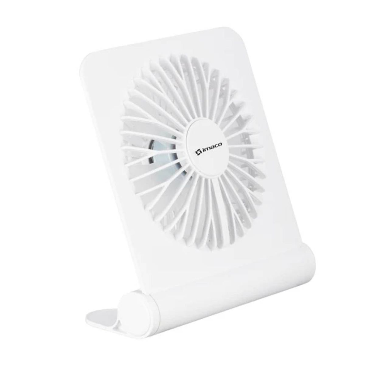 IMACO - Ventilador de Mesa USB Recargable 5” Imaco RF0504  Portátil, Silencioso y Eficiente
