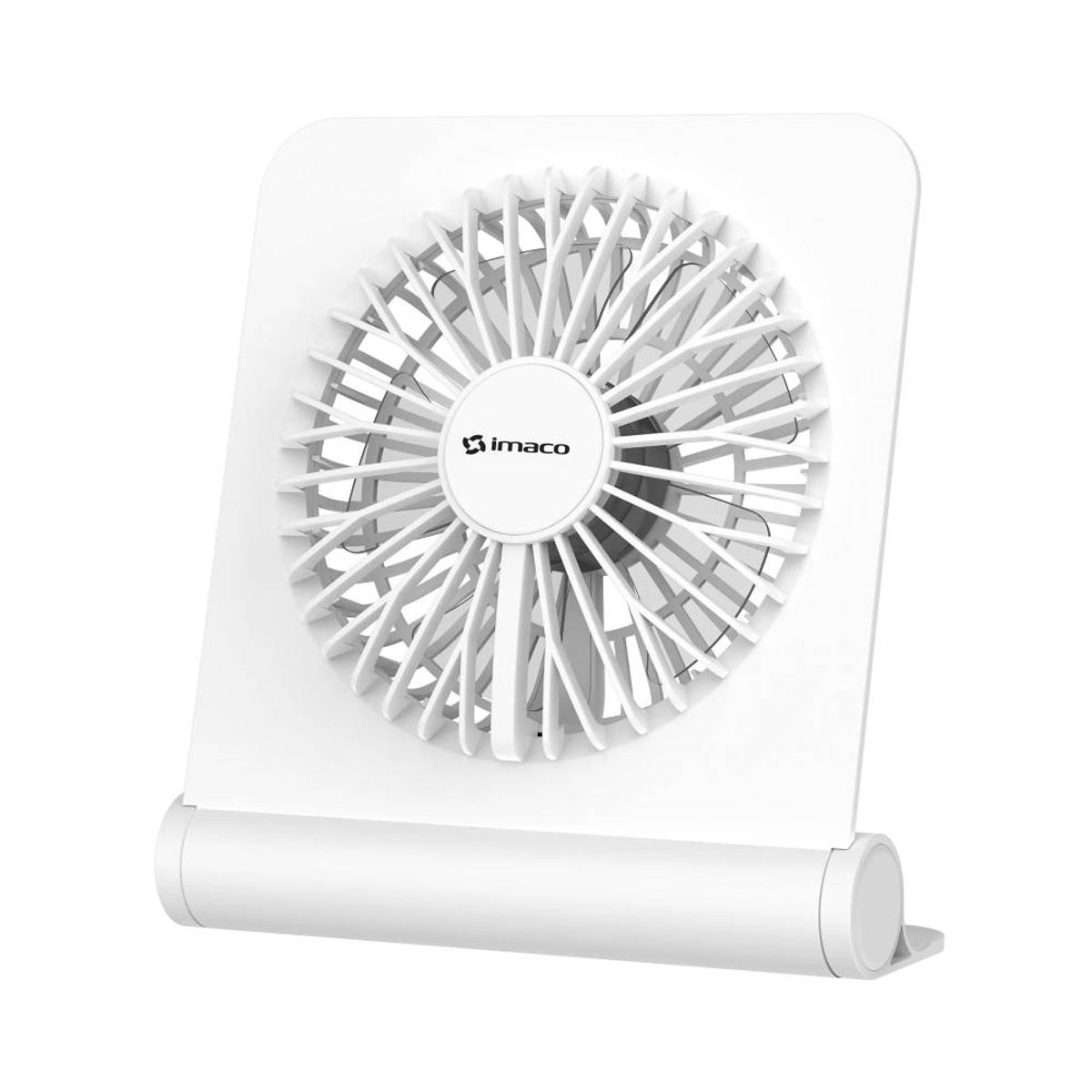 IMACO - Ventilador de Mesa USB Recargable 5” Imaco RF0504  Portátil, Silencioso y Eficiente