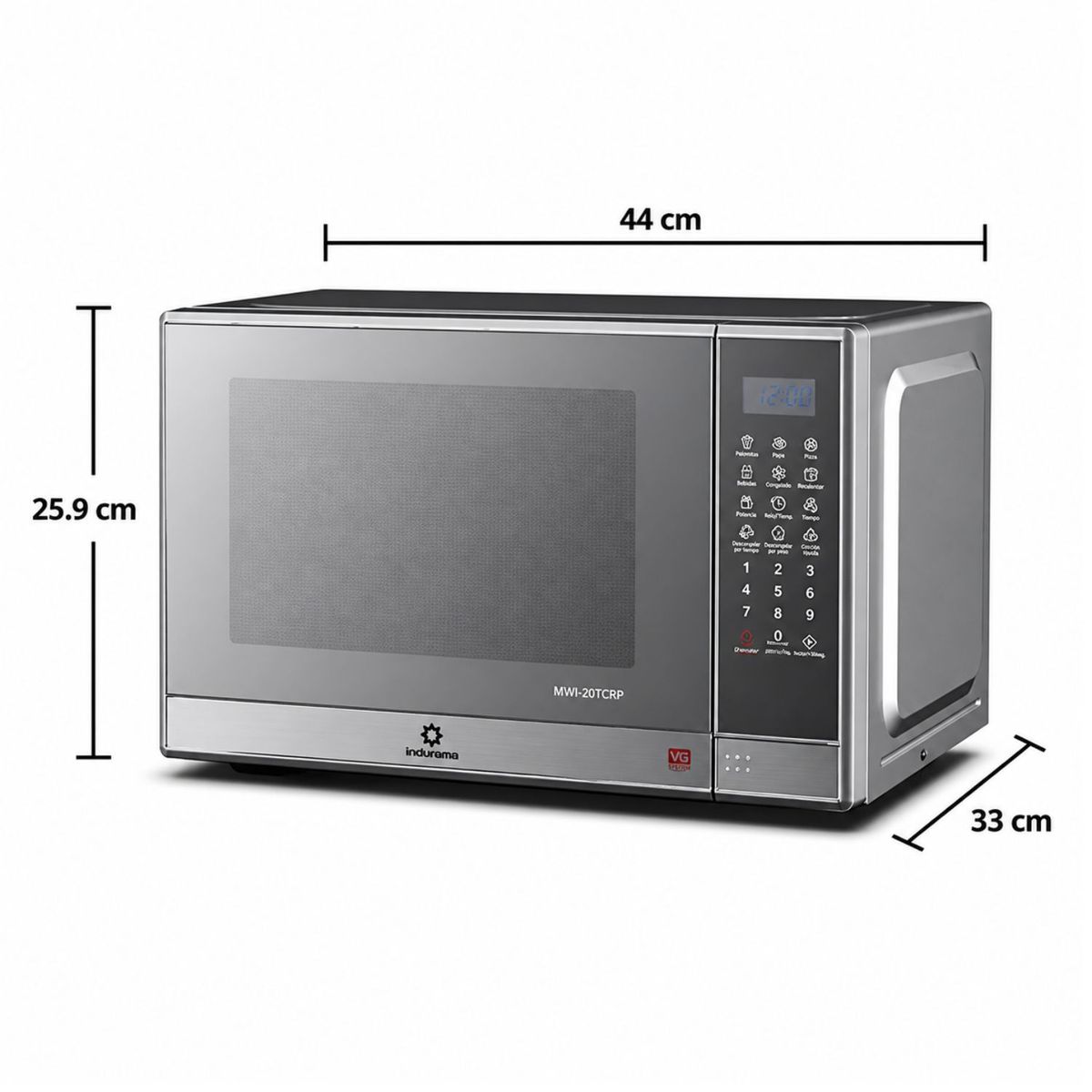 INDURAMA - Horno Microondas Indurama 20L 700W MWI-20TCRP Croma