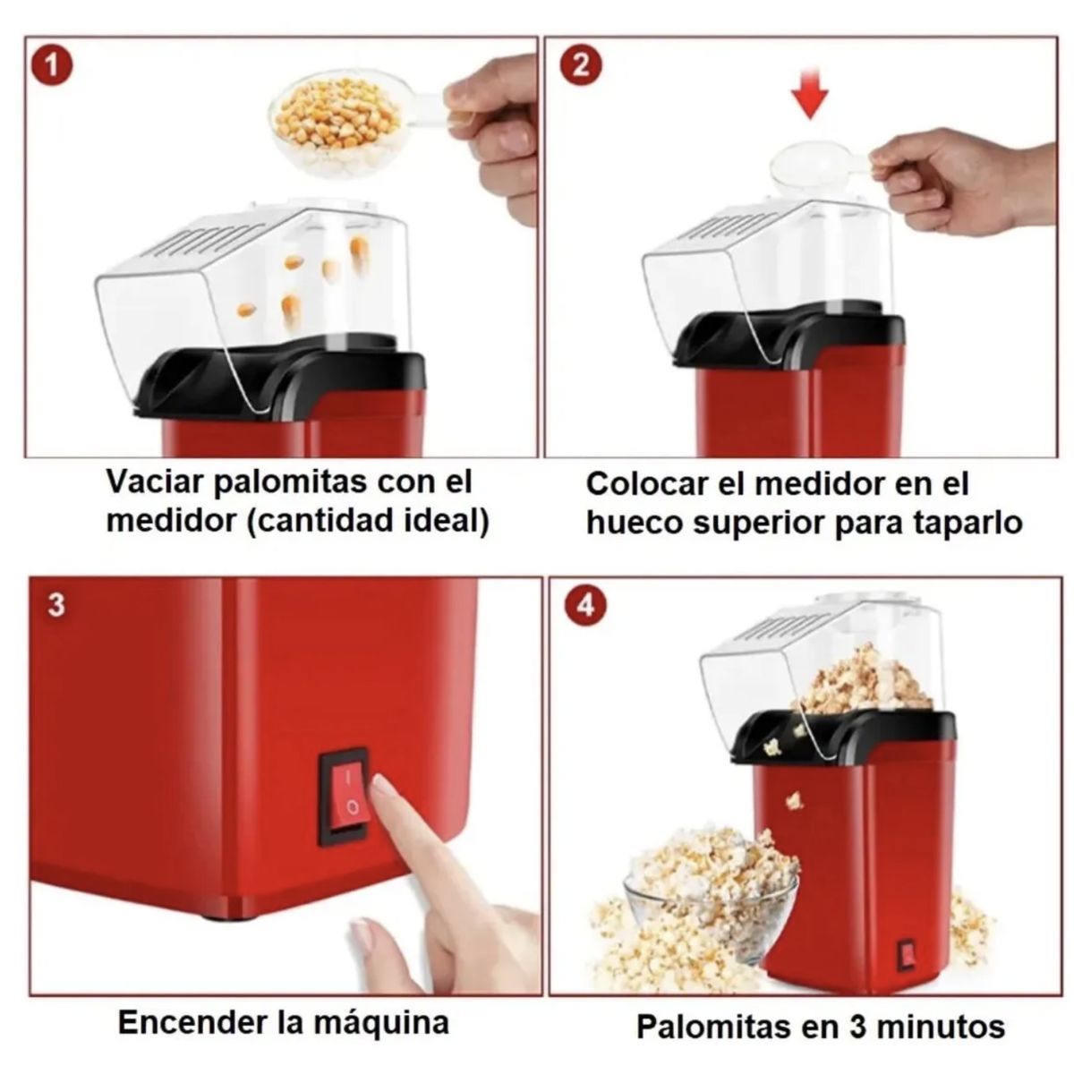 GENERICO - Maquina para hacer Pop Corn - Palomitas de maiz