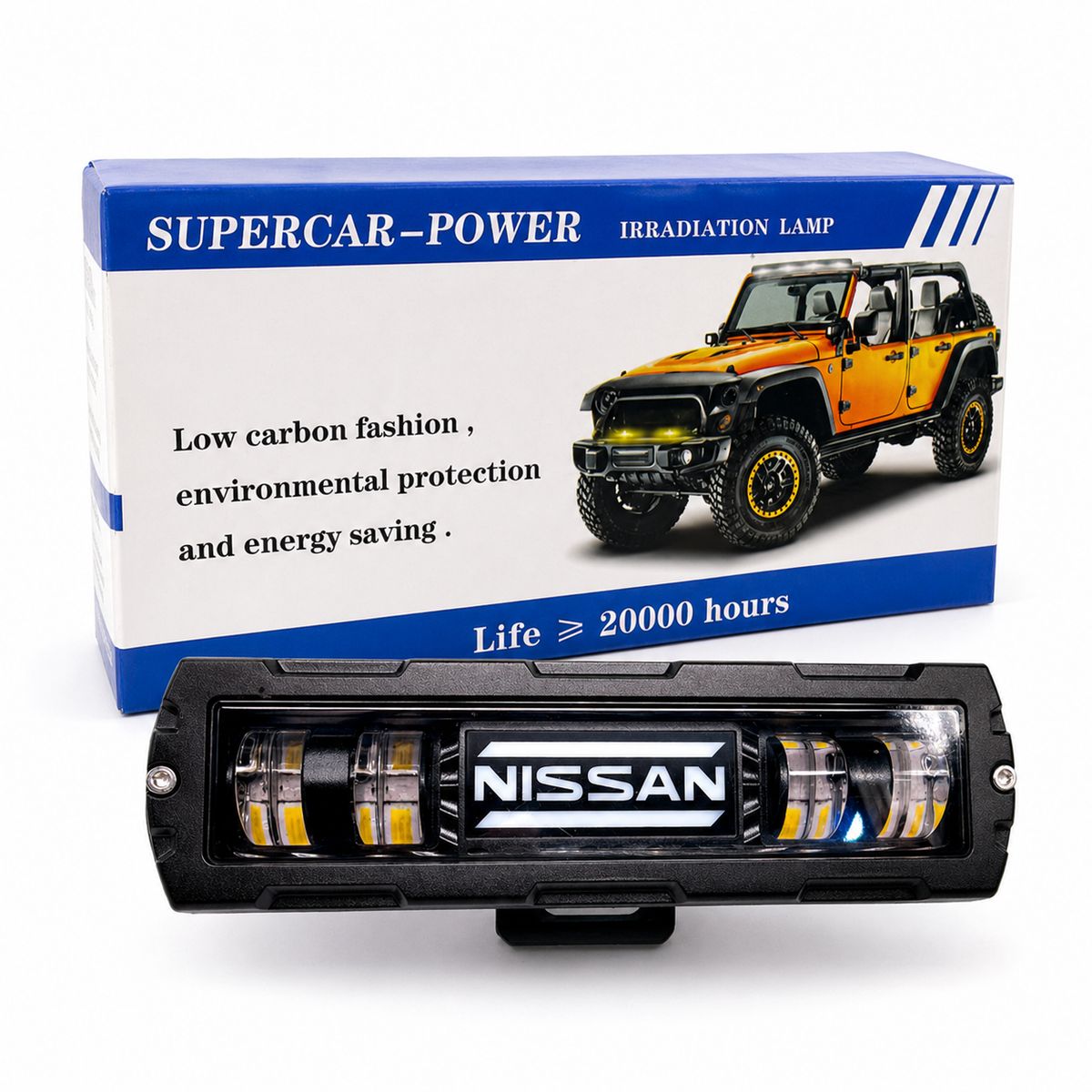 Faro Led Dual 15Cm + Flash Logo Nissan 20W 1Pcs, marca JET - Foto Principal
