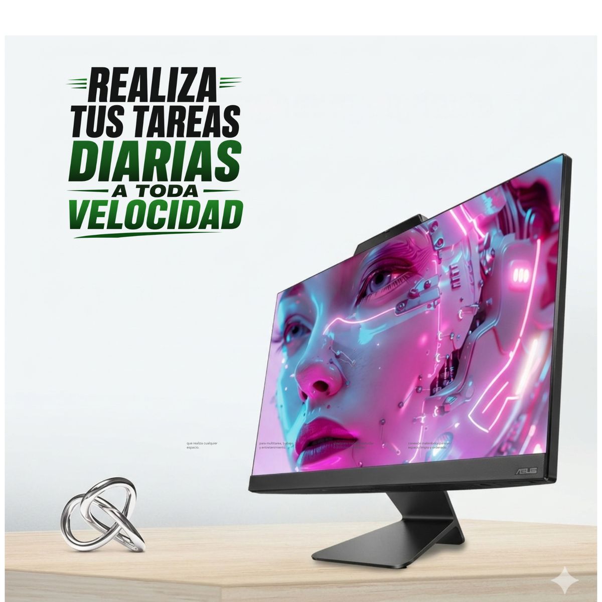 ASUS - PC All in One ASUS 23.8" FHD Core i7 13ª Gen 16GB 512GB SSD WiFi 6 Negro Ultra Rápido