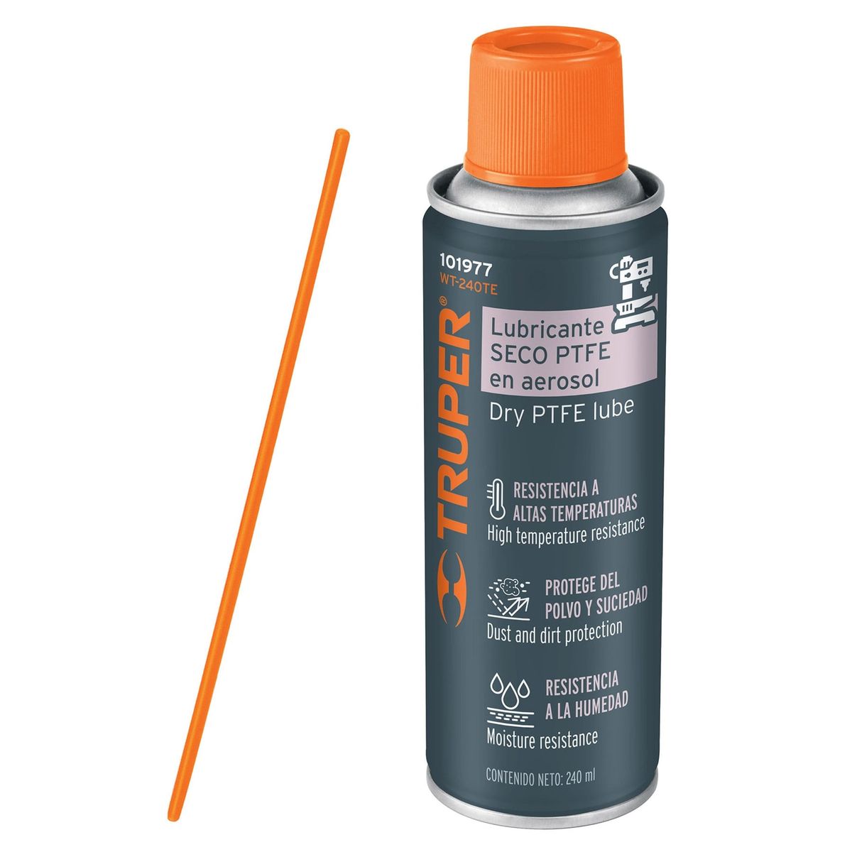 Truper - Lubricante seco PTFE en aerosol 240 ml, cod 101977 Truper