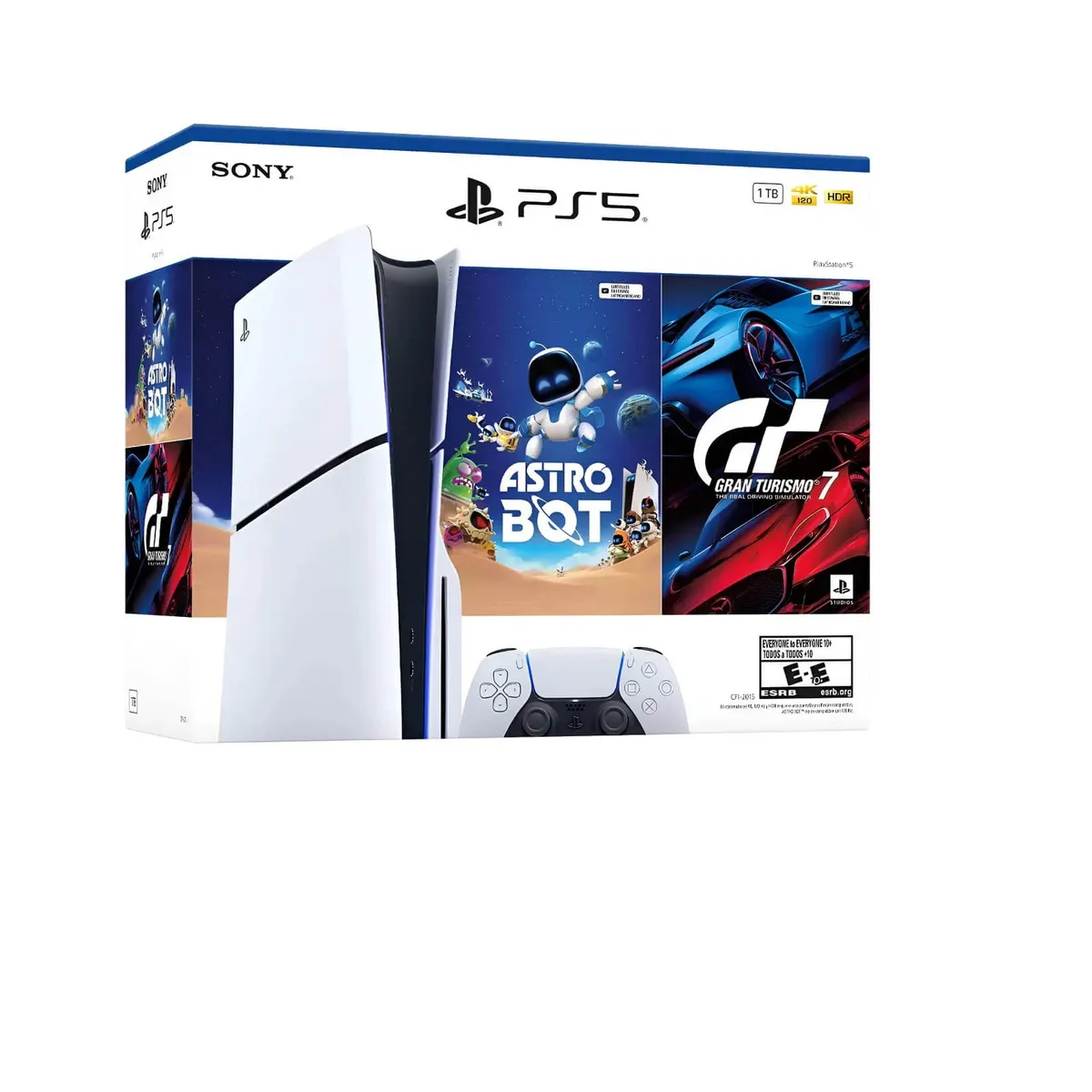 SONY - Consola PlayStation 5 slim con lectora + Astro Bot y Gt7.