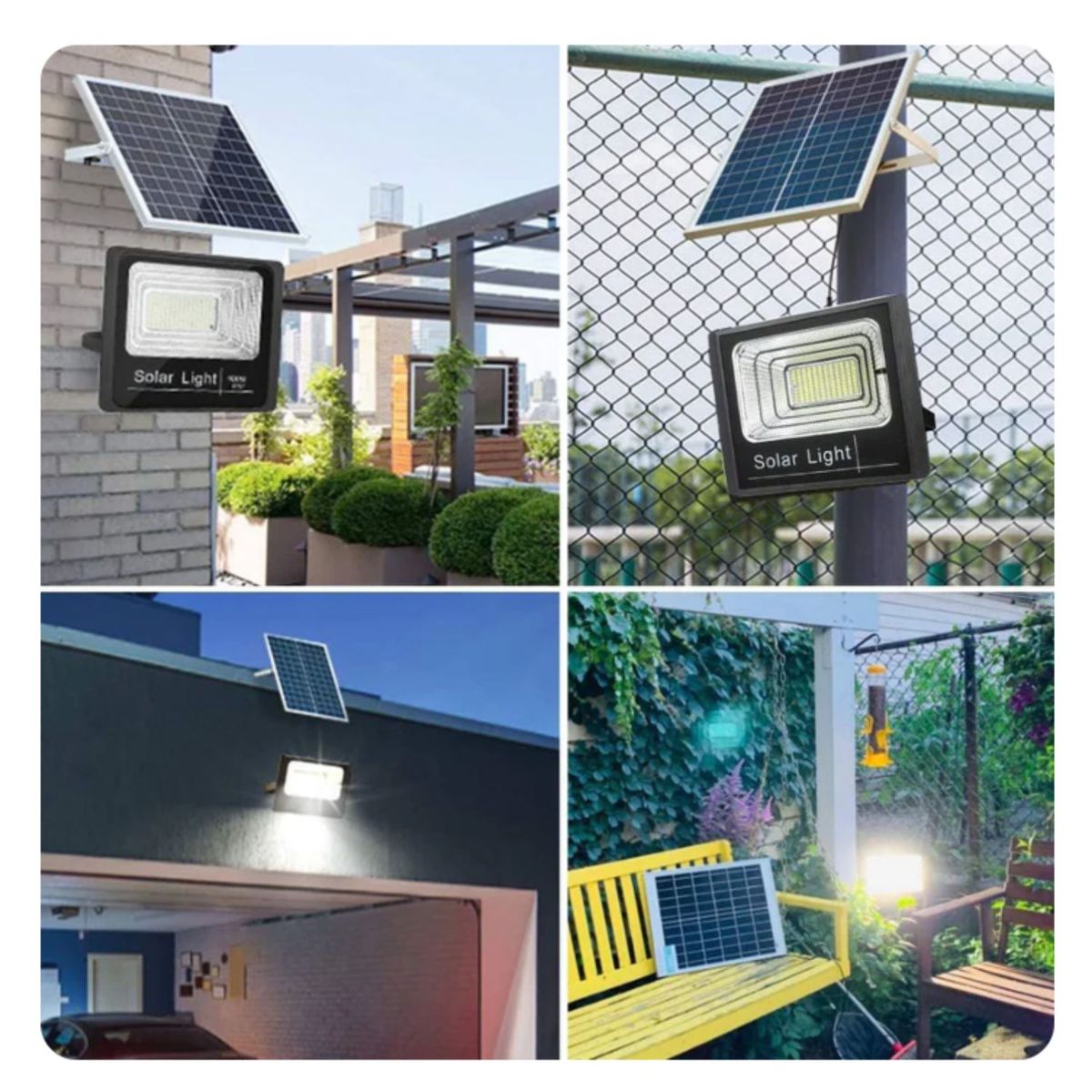 OEM - Reflector LED JORTAN con Panel Solar para Exteriores 600W IP67
