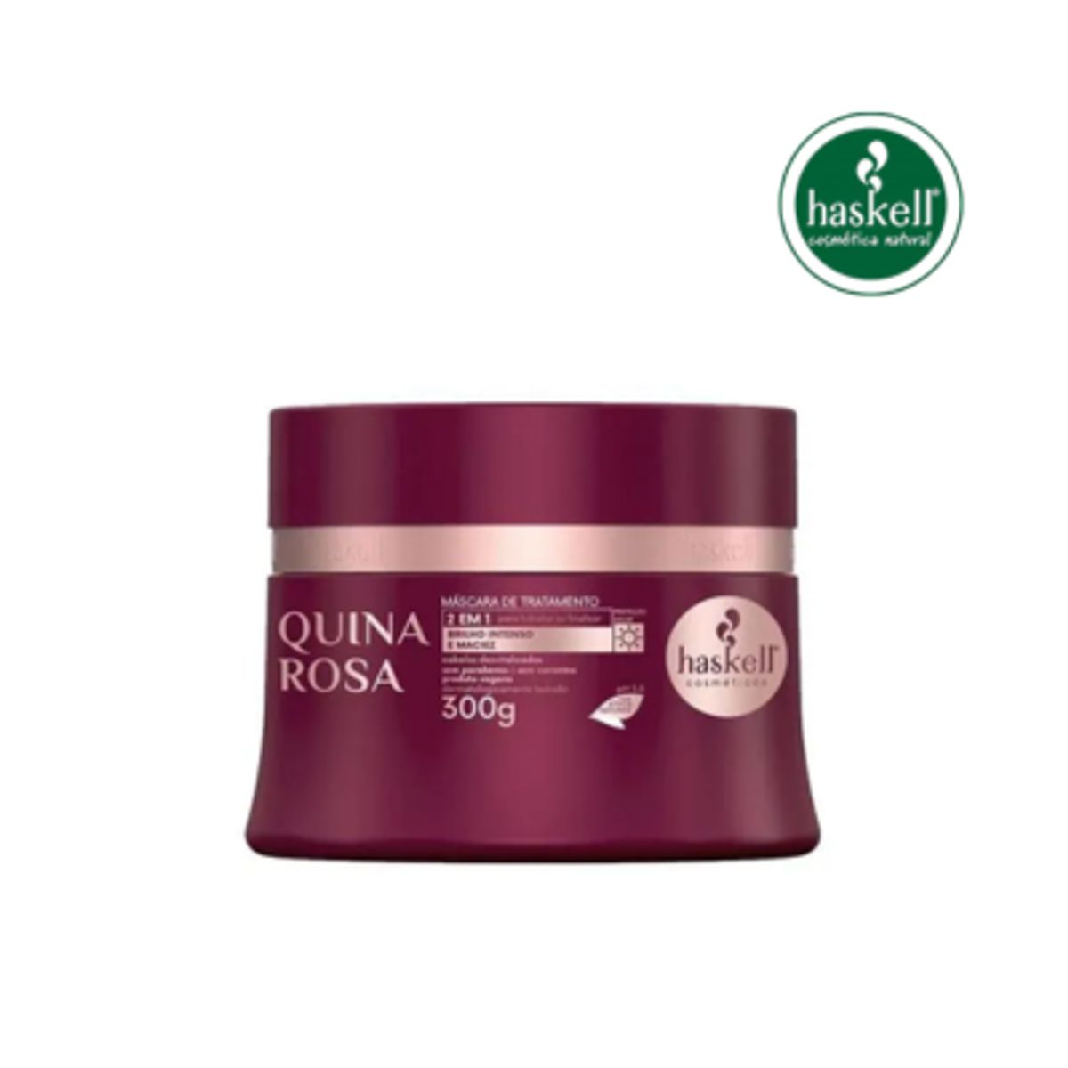HASKELL COSMETICOS - Mascarilla Haskell Quina Rosa 300g Reparación Intensiva  Cabello Dañado y Seco  Control Frizz