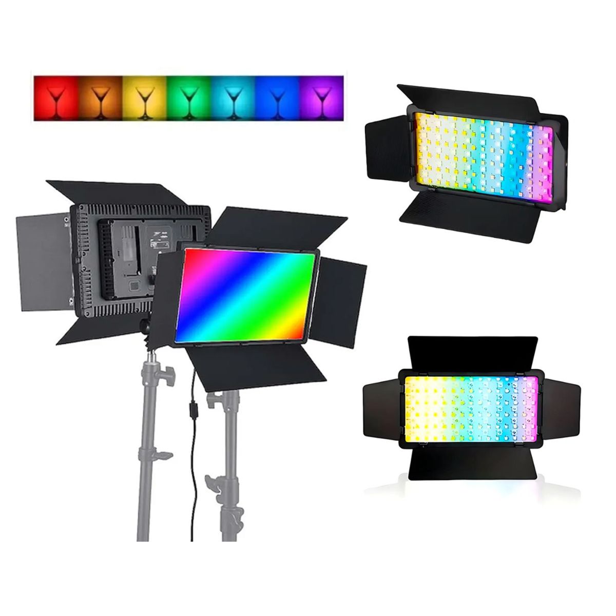 GENERICO - Panel De Iluminación De Grabación De Luz Led Profesional Foto Tik Tok con Tripode 2.1 m