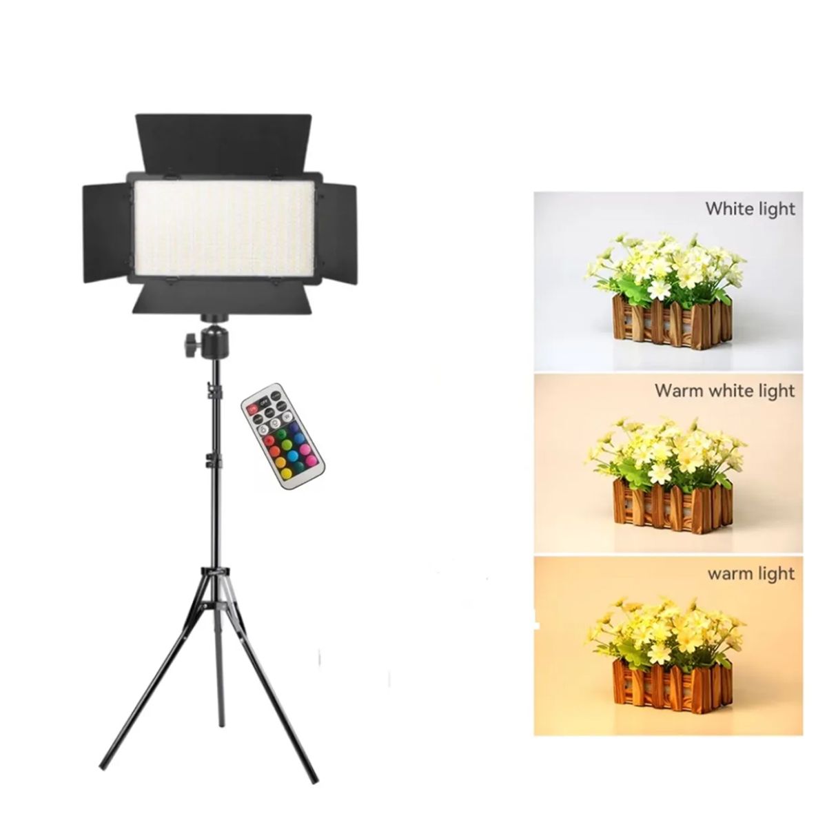 GENERICO - Panel De Iluminación De Grabación De Luz Led Profesional Foto Tik Tok con Tripode 2.1 m