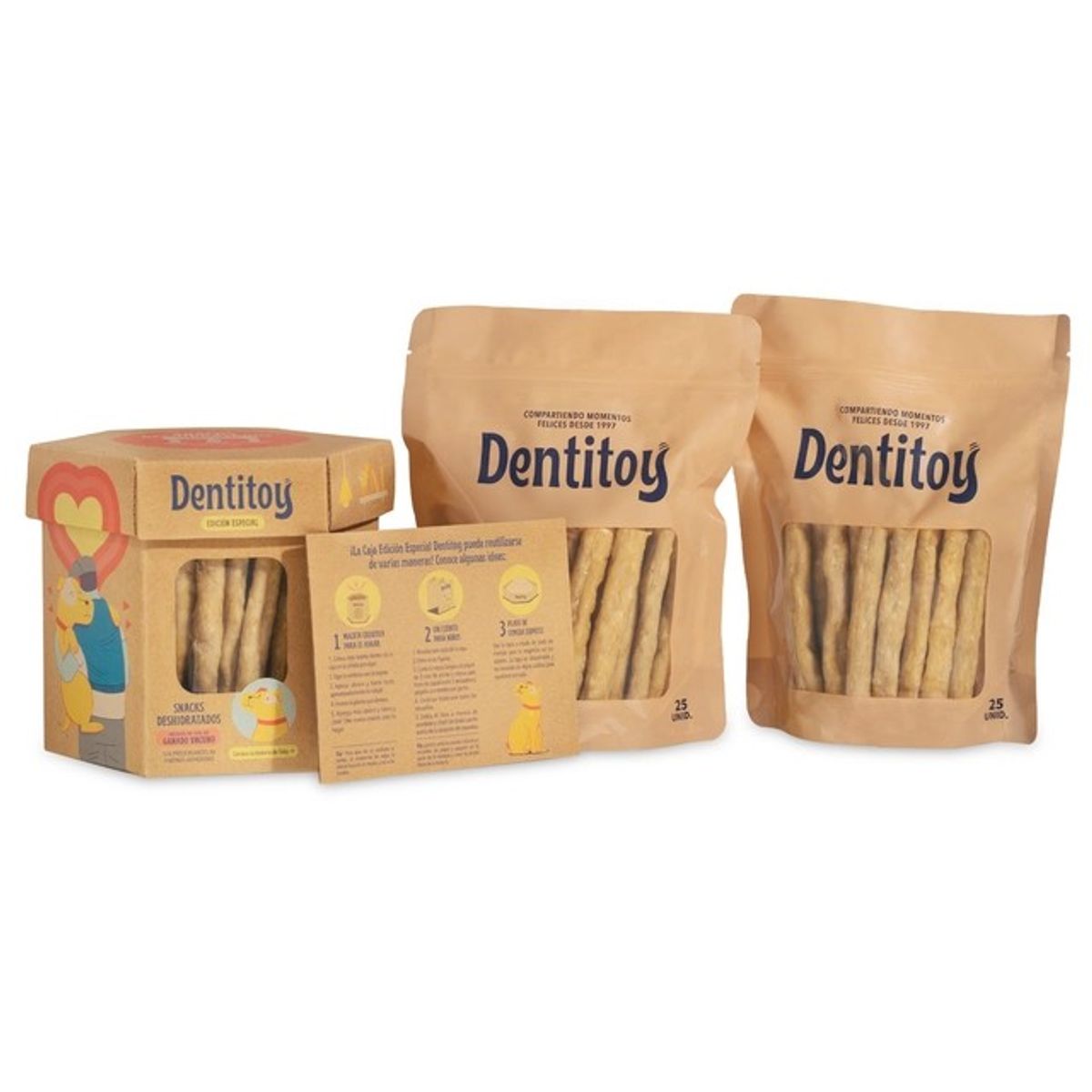 DENTITOY - Dentibox de Vacuno Dentitoy Caja 50 Unid Pack x 3
