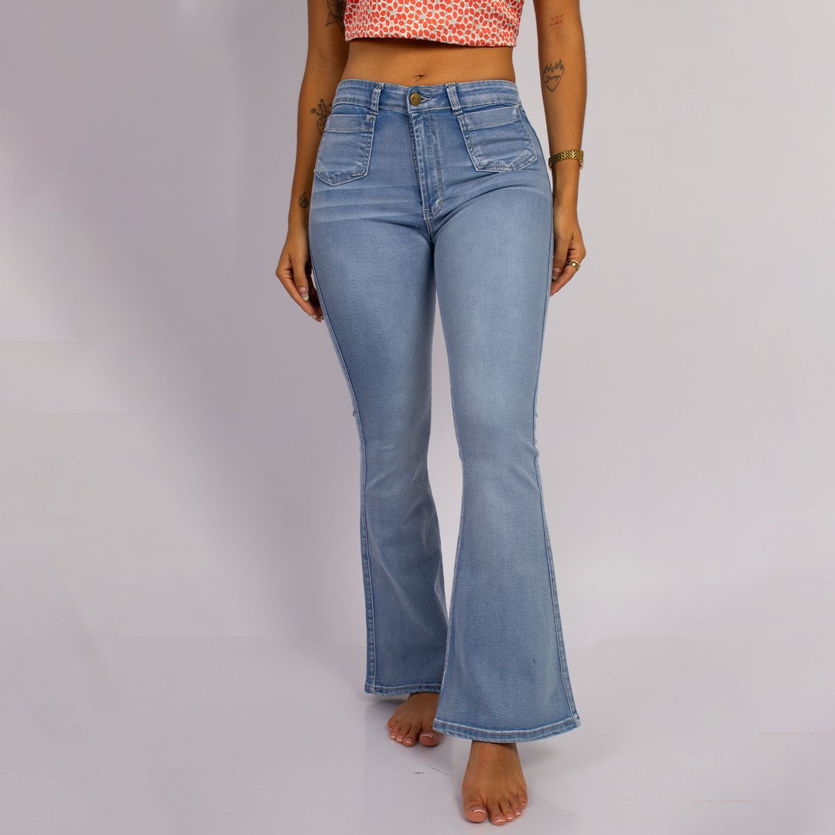 ROXJES JEANS - Flare Jean Sara Acampanado Denim