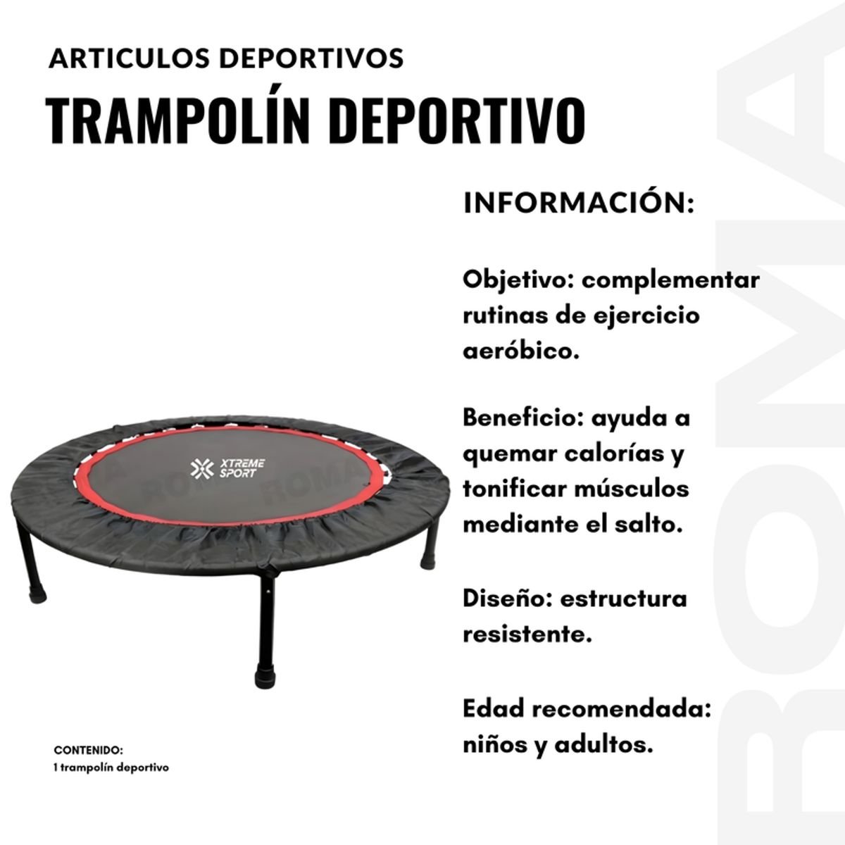 TRAMPOLÍN DEPORTIVO, marca GENERICO - Foto 2