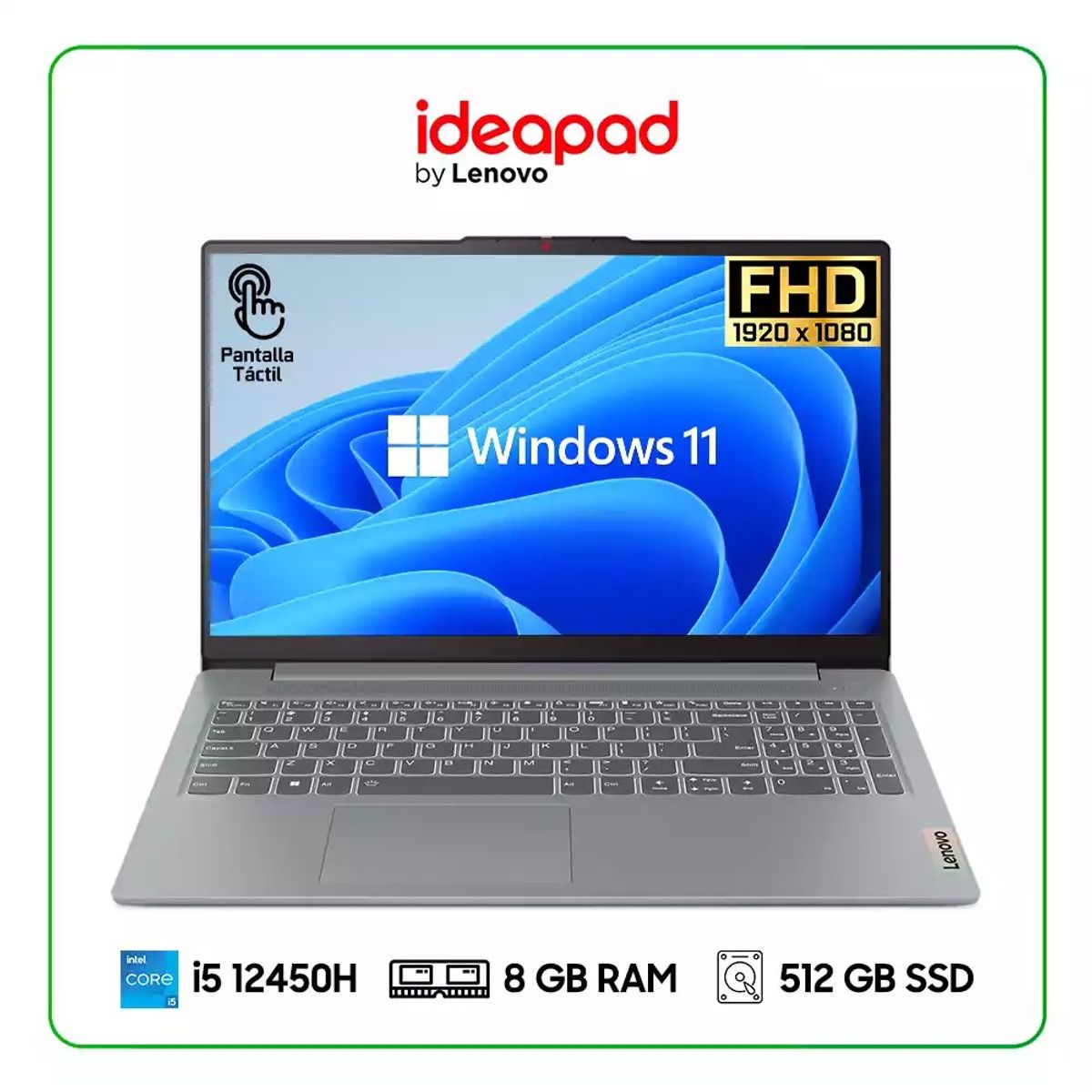 LENOVO - LENOVO IDEAPAD SLIM 3 15IAH8 8GB 512GB 15.6 FHD TACTIL WIN 11