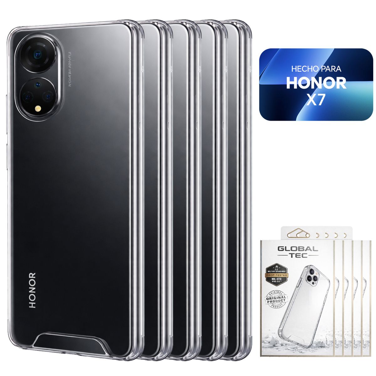 PERU IMPORTACIONES - Combo 5 Space Case Transparente Para Honor X7
