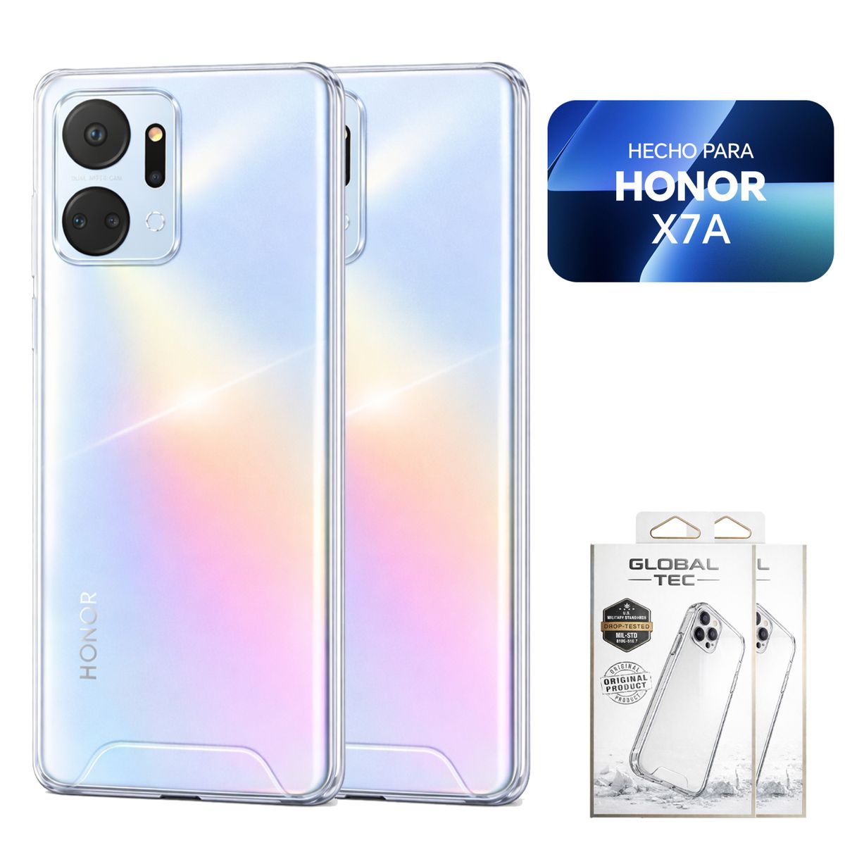 PERU IMPORTACIONES - Combo 2 Space Case Transparente Para Honor X7A
